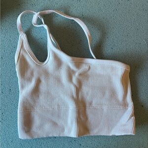 Gilly Hicks Cream Ribbed Top